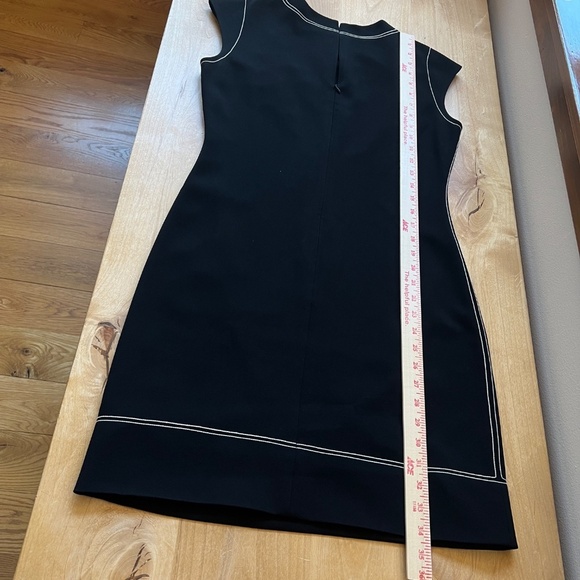 THEORY EMBROIDERED CAP SLEEVE SHIFT DRESS 6 MODERN CHIC CAREER CASUAL LUXURY - Picture 10 of 12